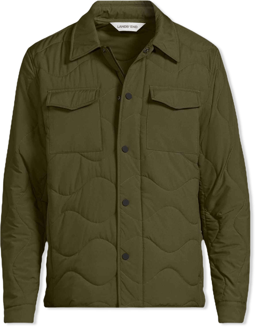 Men's Quilted Insulated Shirt Jacket