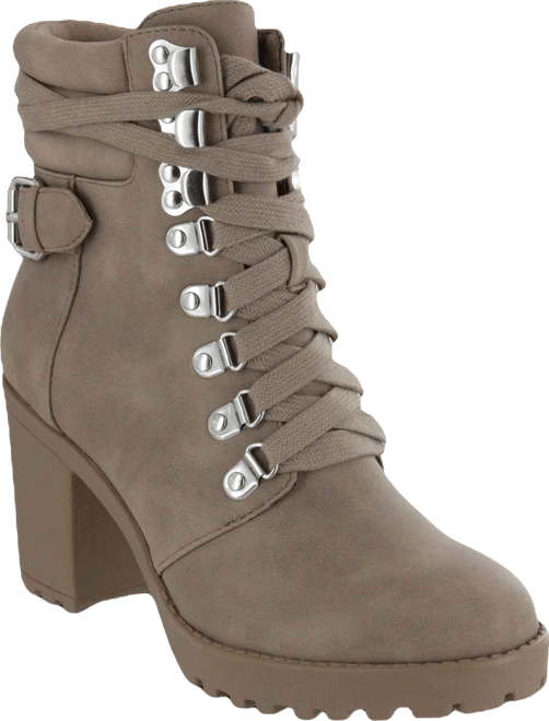 Women's Annamaria Block Heel Lug Sole Biker Boots