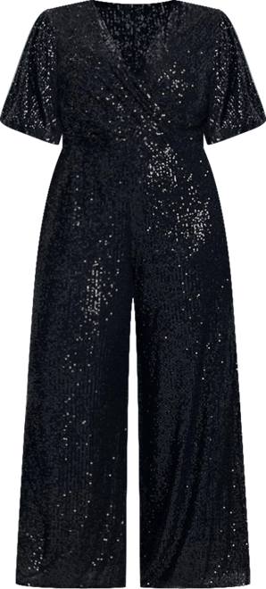Women's Nada Sequin Puff Sleeve Jumpsuit