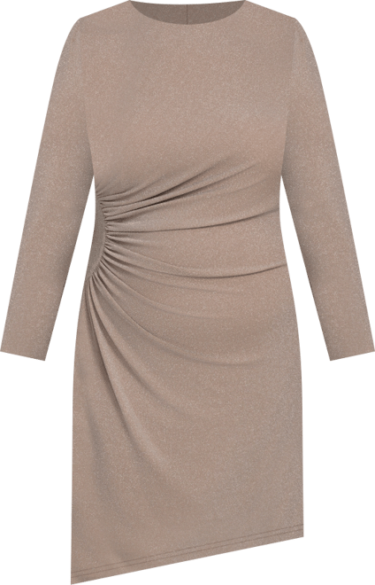Plus Size Shirred Waist Sheath Dress
