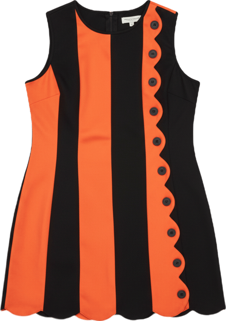 Plus Size 1960s Scallop Mini Shift Dress