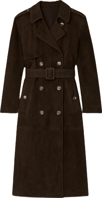 Women's Double Breasted Belted Trench Coat