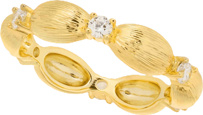 Cubic Zirconia Textured Bubble Band Ring, Macy's Exclusive