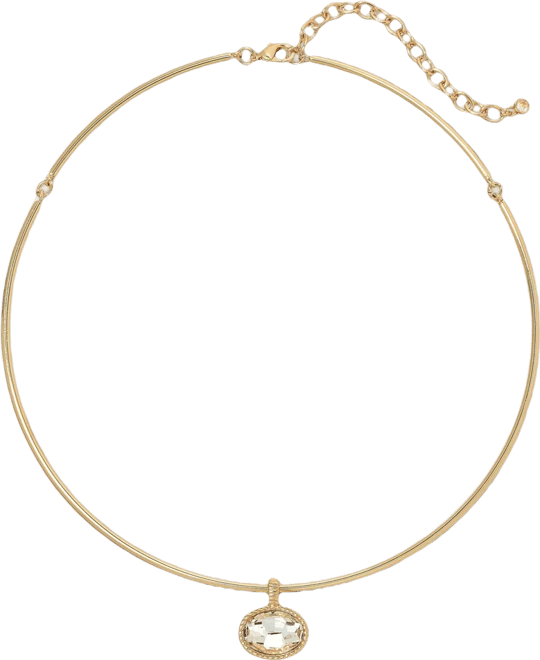 Crystal Structured Gold Tone Pendant Necklace, Macy's Exclusive