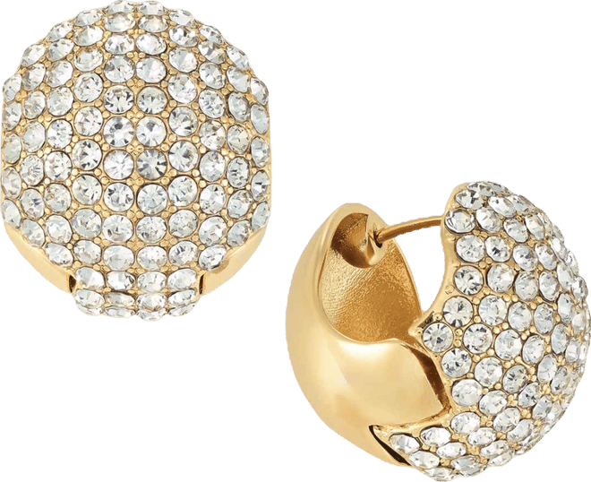 Small Pave Huggie Hoop Earrings, Macy's Exclusive