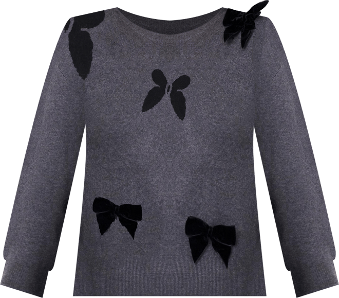 Women's Cropped Bow Sweater