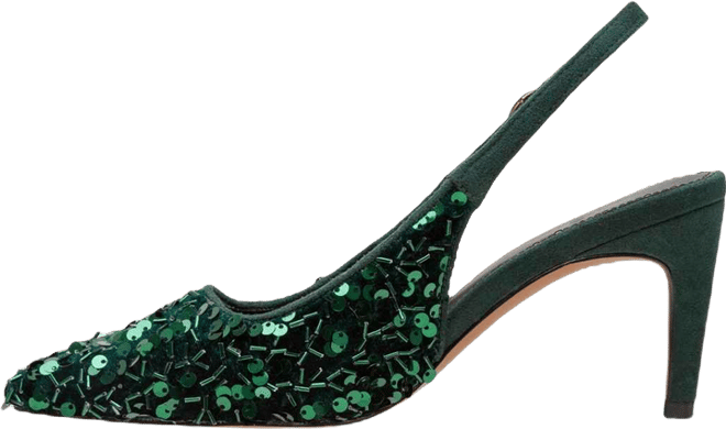 COSMO2 Women's Stiletto Heel Sequined Slingback Pump