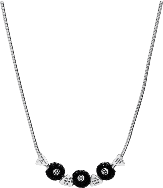 Magic 8 Ball Slider Charm Necklace