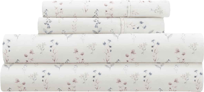 Delicate Blossoms 4-p.c. Sheet Set, California King