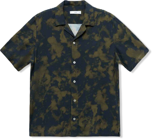 Men's Printed Fluid Regular-Fit Shirt