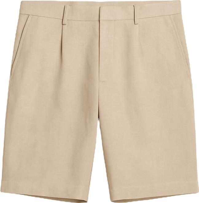 Men's Linen-Cotton Blend 9.29" Bermuda Shorts