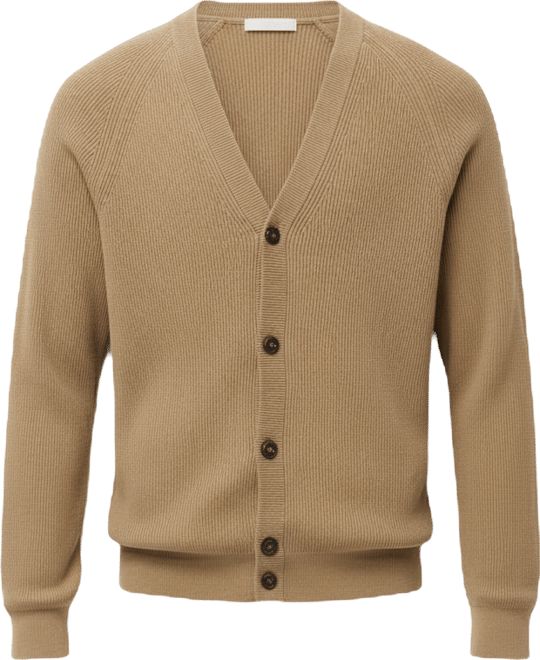 Men's Ribbed Knitted Buttons Cardigan