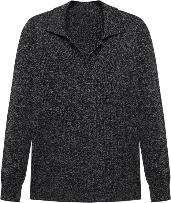 Men's Cotton Polo-Neck Sweater