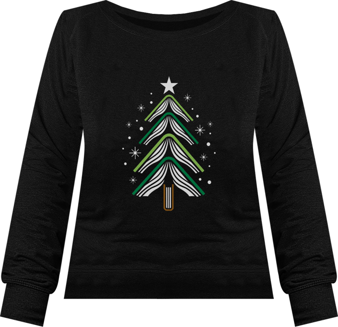 Plus Size Trendy Christmas Tree Book Graphic Pullover Top