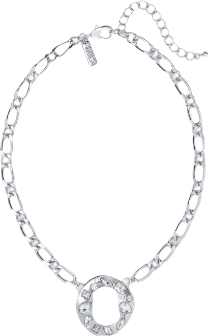 Crystal Circle Pendant Necklace, 16" + 3" extender, Macy's Exclusive