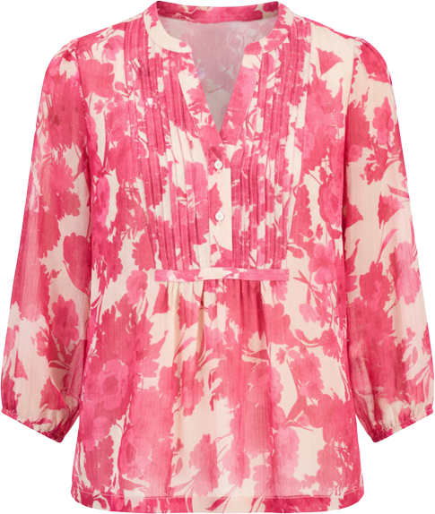 Women's Festival Floral Pintuck Blouse