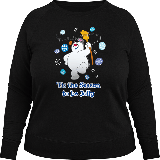 Frosty the Snowman Jolly Women's French Terry Long Sleeve Shirt