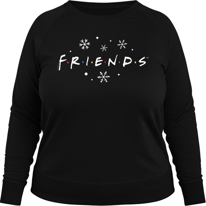 Friends Christmas Logo Women's French Terry Long Sleeve Shirt