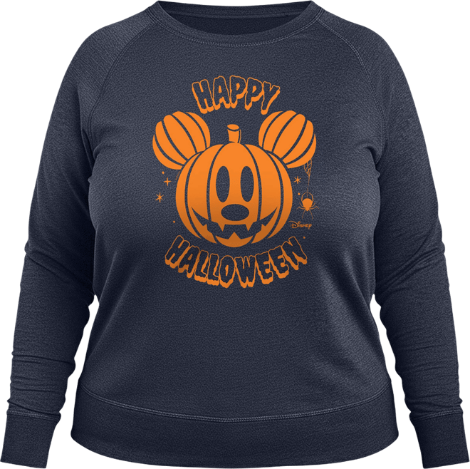Disney Happy Halloween Mickey Mouse Women's French Terry Long Sleeve Shirt