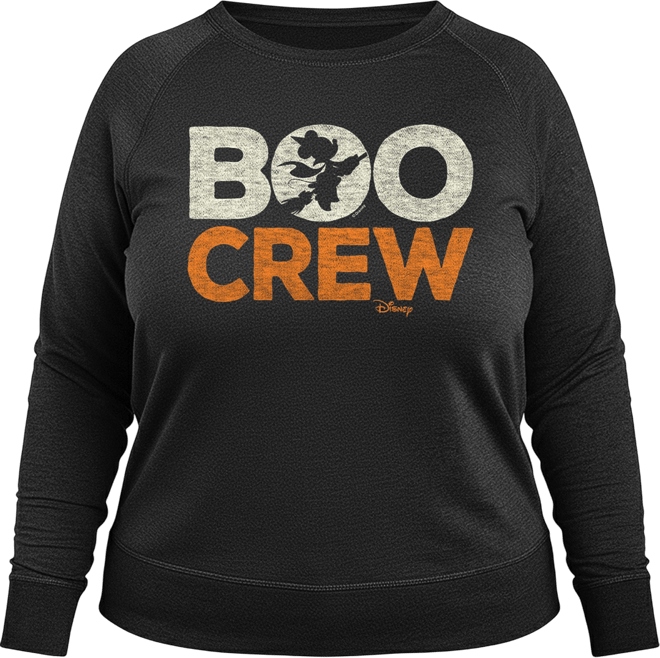 Disney Halloween Minnie Mouse Boo Crew Women's French Terry Long Sleeve Shirt