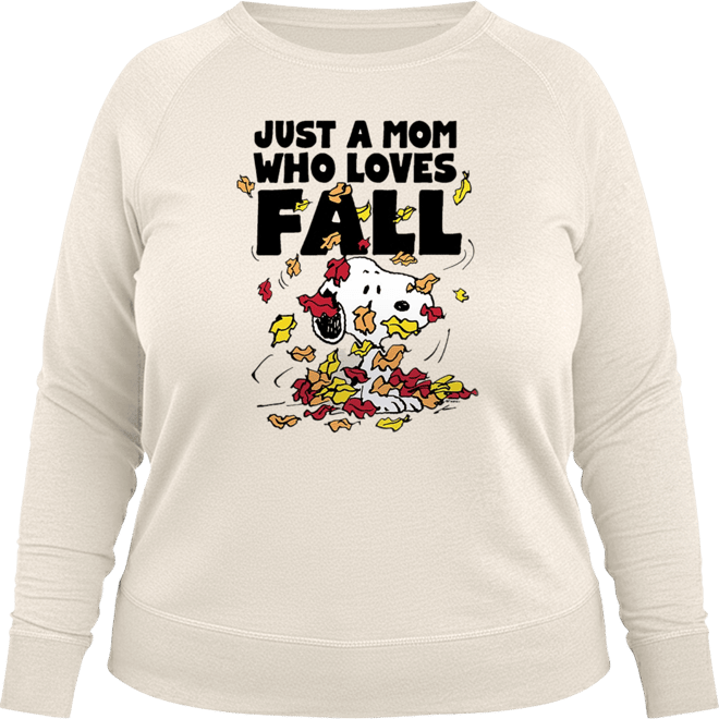 Snoopy Mom Who Loves Fall Women's French Terry Long Sleeve Shirt