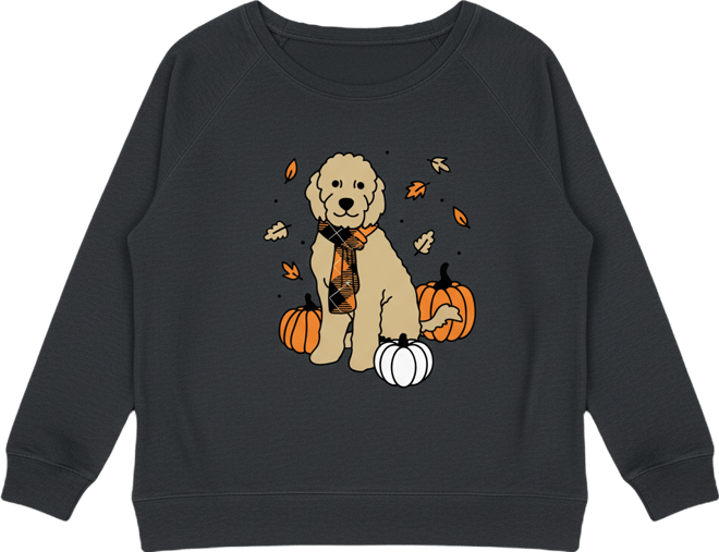 Fall Goldendoodle Women's French Terry Long Sleeve Shirt