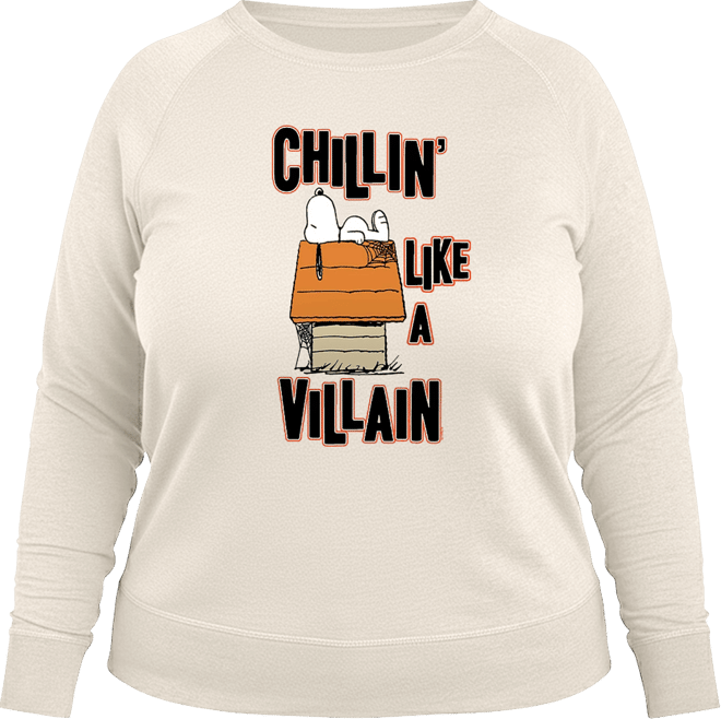 Halloween Snoopy Chillin Women's French Terry Long Sleeve Shirt