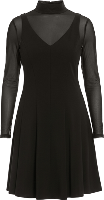 Women's Mock Neck Long-Sleeve Dress