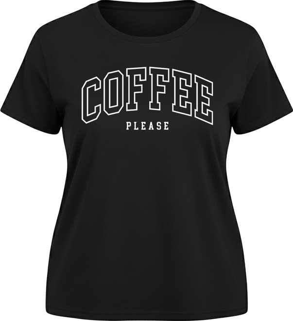 Coffee Please Women's Short Sleeve Graphic T-shirts