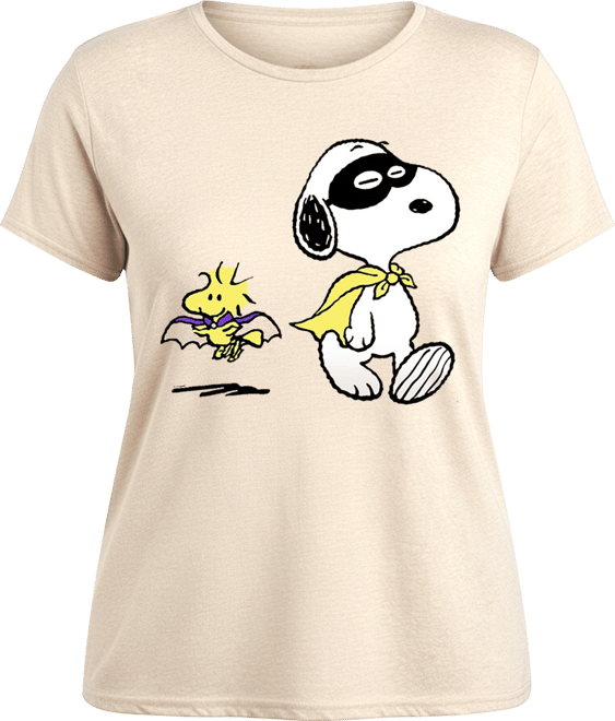 Snoopy and Woodstock Halloween Costume Women's Short Sleeve Graphic T-shirts