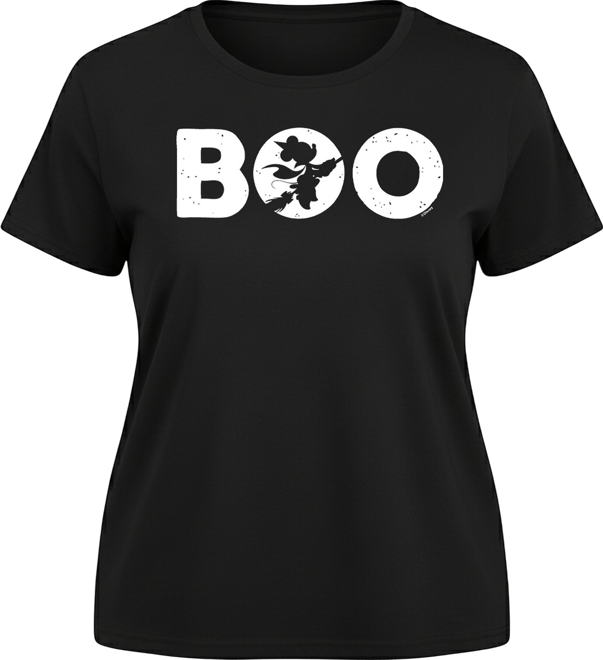 Disney Halloween Minnie Mouse Boo Women's Short Sleeve Graphic T-shirts