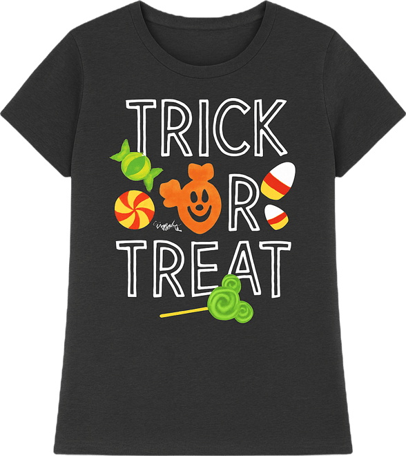 Disney Trick or Treat Mickey Mouse Women's Short Sleeve Graphic T-shirts