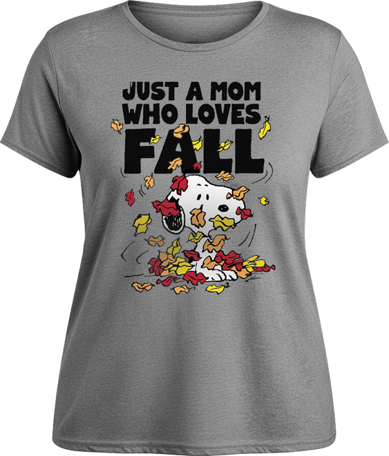 Snoopy Mom Who Loves  Plus SizeWomen's Short Sleeve Graphic T-shirts