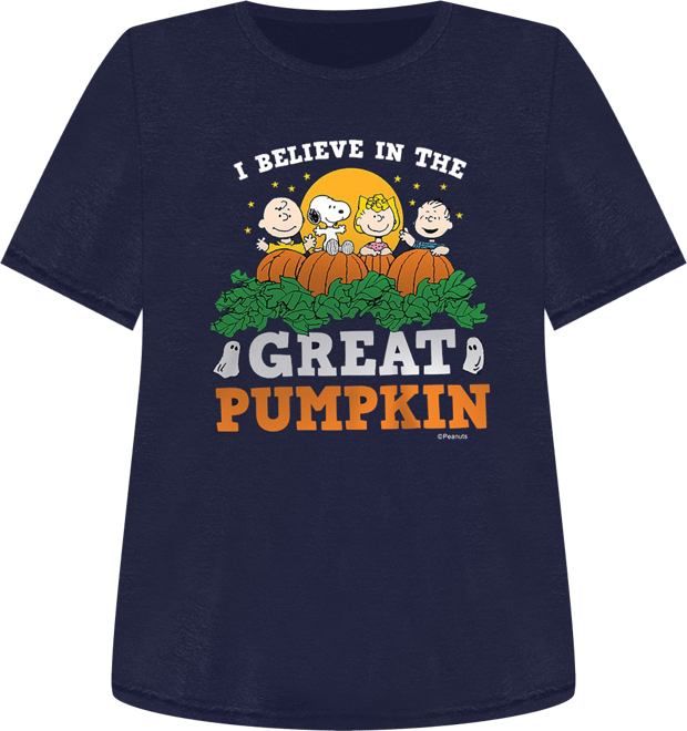 Peanuts Gang Halloween Great Pumpkin Women's Short Sleeve Graphic T-shirts