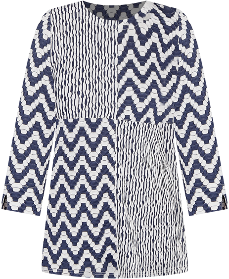 Petite Saratoga Springs Textured Panel Spliced Knit Top