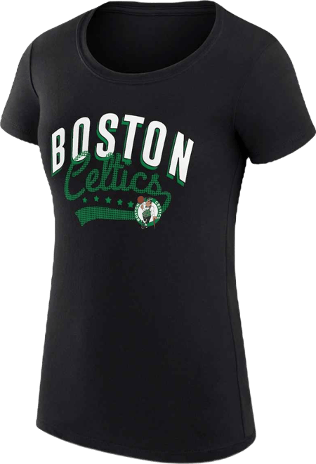 Women's Black Boston Celtics Super-Slim Fit Lightweight Filigree Logo T-Shirt