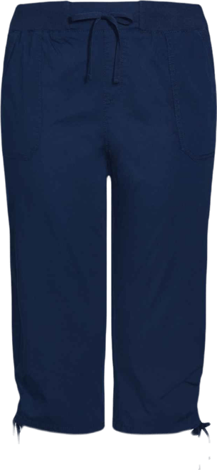 Women's Plus Size Cotton Cinch Capri