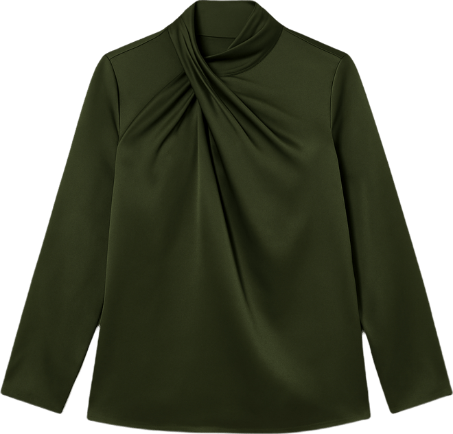 Women's High Neck Drape Top