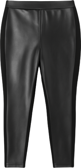 Women's Leather & Ponte Pant