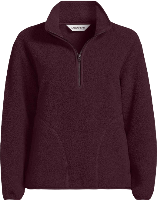 Women's Petite Half Zip Cozy High Pile Fleece Pullover