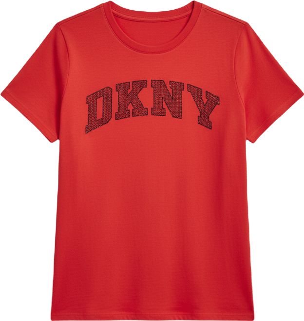 Women's Arched Exploded Rhinestone Crewneck T-Shirt