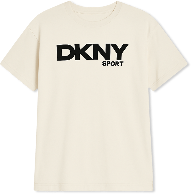 Women's Flocked Logo Drop Shoulder T-Shirt