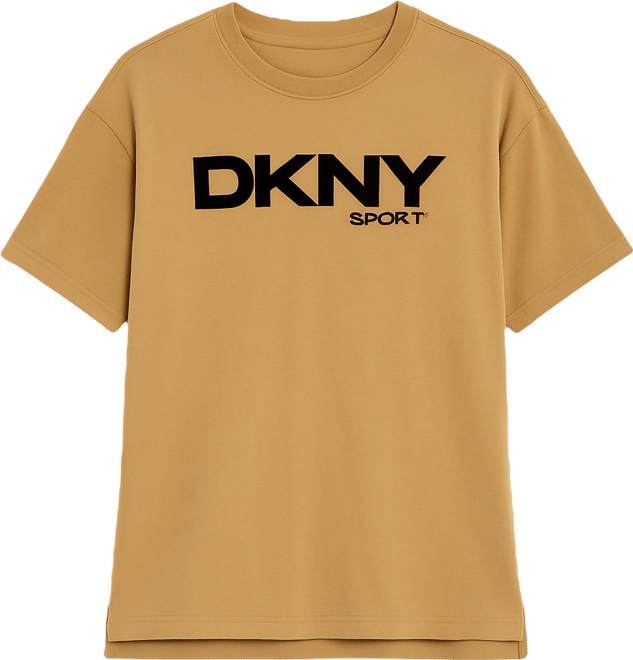 Women's Flocked Logo Drop Shoulder T-Shirt