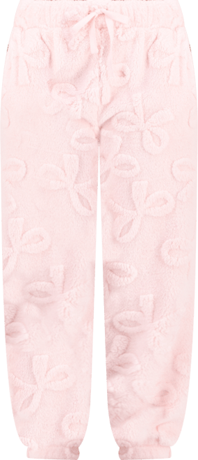 Rebellious One Juniors' Embossed Sherpa Jogger Pants