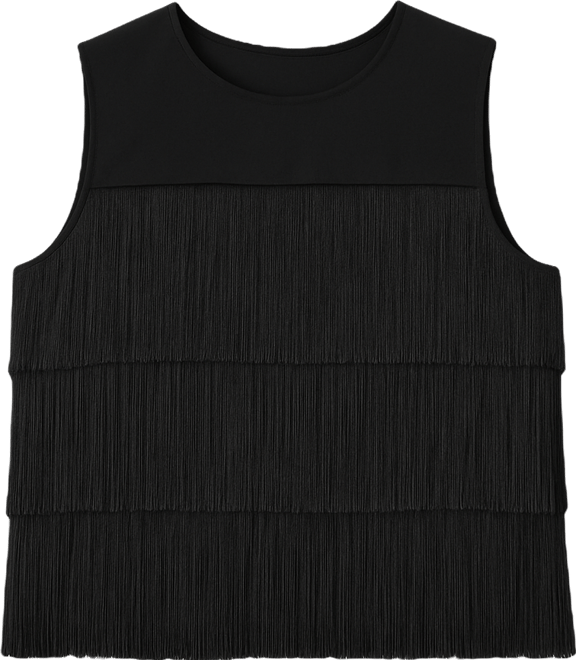 Women's Tiered Fringe Sleeveless Blouse