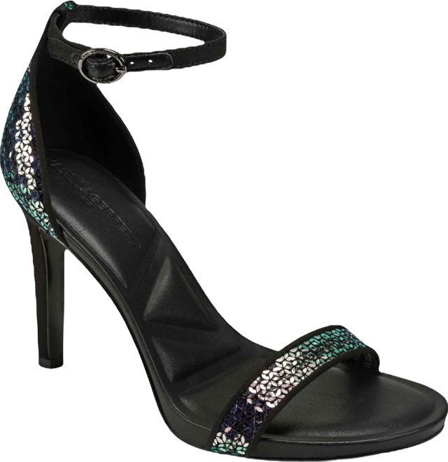 Kenz Logo Sequin Dress Sandals