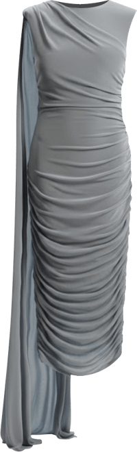 Women's Slinky Crepe Scarf Maxi Dress