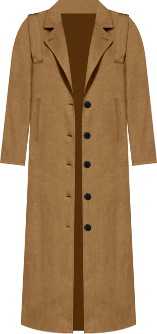 Women's Strong Shoulder Belted Maxi Trench Coat