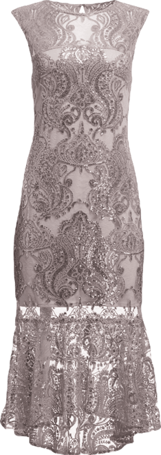 terani couture lace dress Terani Couture 261M6437 Elegant Formal A-Line Beaded Cap Sleeve Evening Chiffon Dress