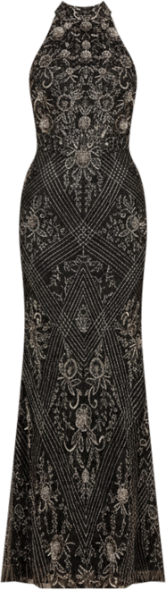 Women's Halter Neck Beaded Dress